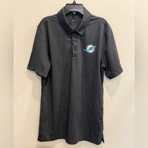 Miami Dolphins Nike Dri-Fit Polo Shirt Dark Gray